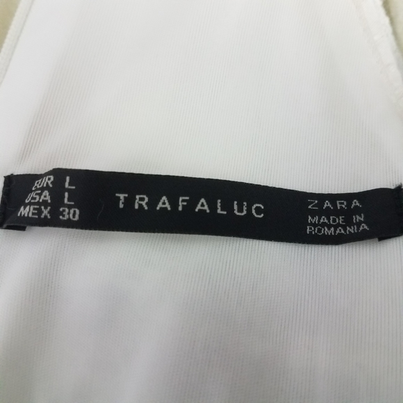 Zara Trafaluc White Sleeveless Dress Size L - Picture 8 of 8